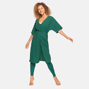 TissueWeave Wrap Dress